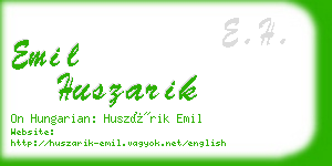 emil huszarik business card